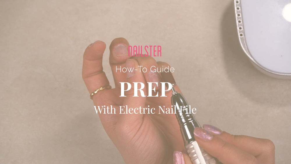 Forberedelse (prep) af dine naturnegle med Elektrisk Neglefil - Nailster Denmark