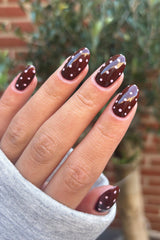 Brown Polka Look | Nailster Denmark