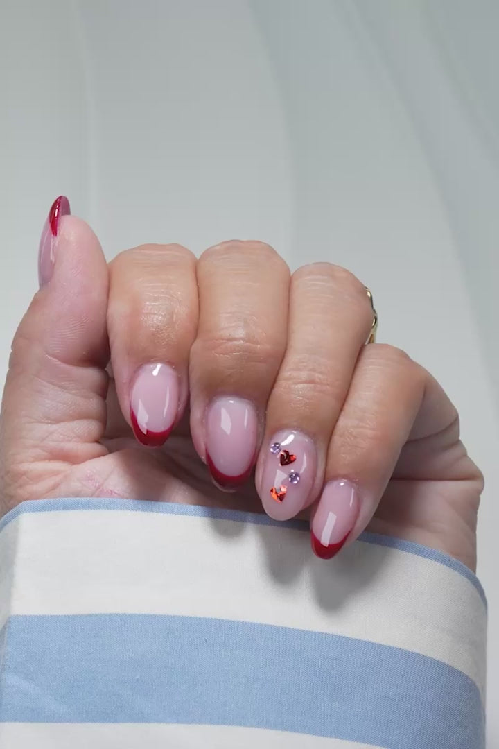 French Glitter Hearts